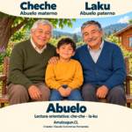 Abuelo — ilustración educativa original de Amulzugun.CL