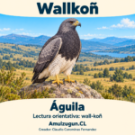 Águila — ilustración educativa original de Amulzugun.CL