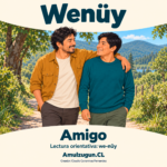 Amigo — ilustración educativa original de Amulzugun.CL