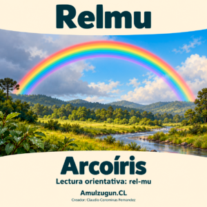 Arcoíris — ilustración educativa original de Amulzugun.CL