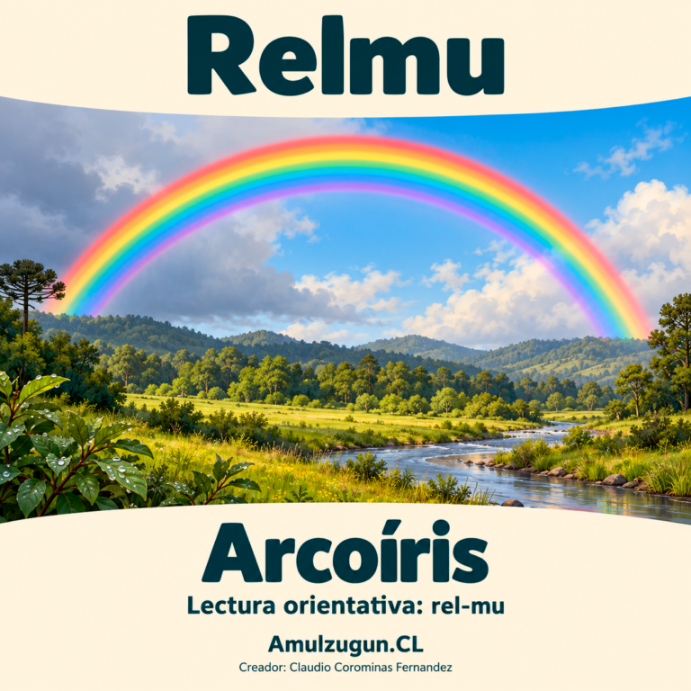 Arcoíris — ilustración educativa original de Amulzugun.CL