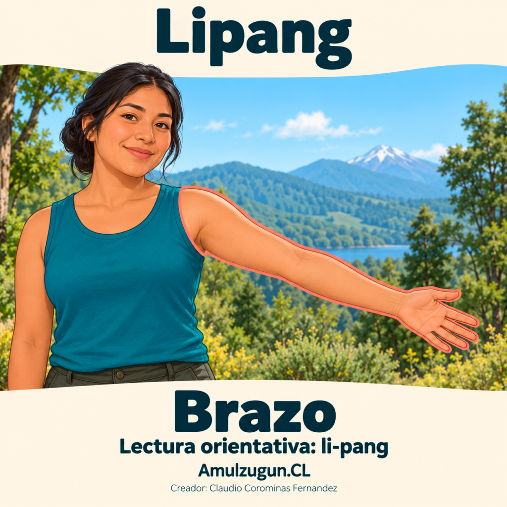 Brazo — ilustración educativa original de Amulzugun.CL