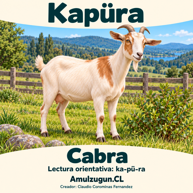 Cabra — ilustración educativa original de Amulzugun.CL