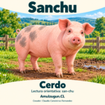 Cerdo — ilustración educativa original de Amulzugun.CL