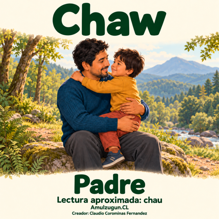 Padre — ilustración educativa original de Amulzugun.CL