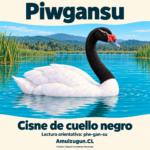 Cisne — ilustración educativa original de Amulzugun.CL