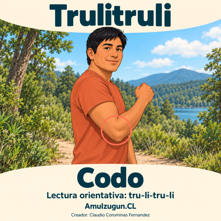 Codo — ilustración educativa original de Amulzugun.CL