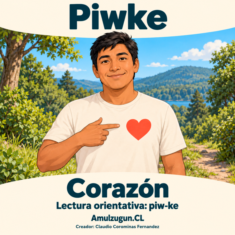 Corazón — ilustración educativa original de Amulzugun.CL