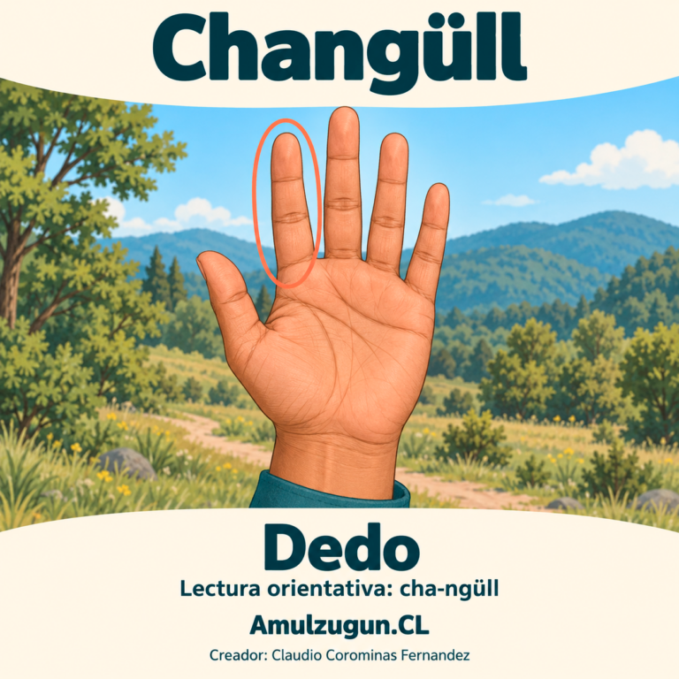Dedo — ilustración educativa original de Amulzugun.CL