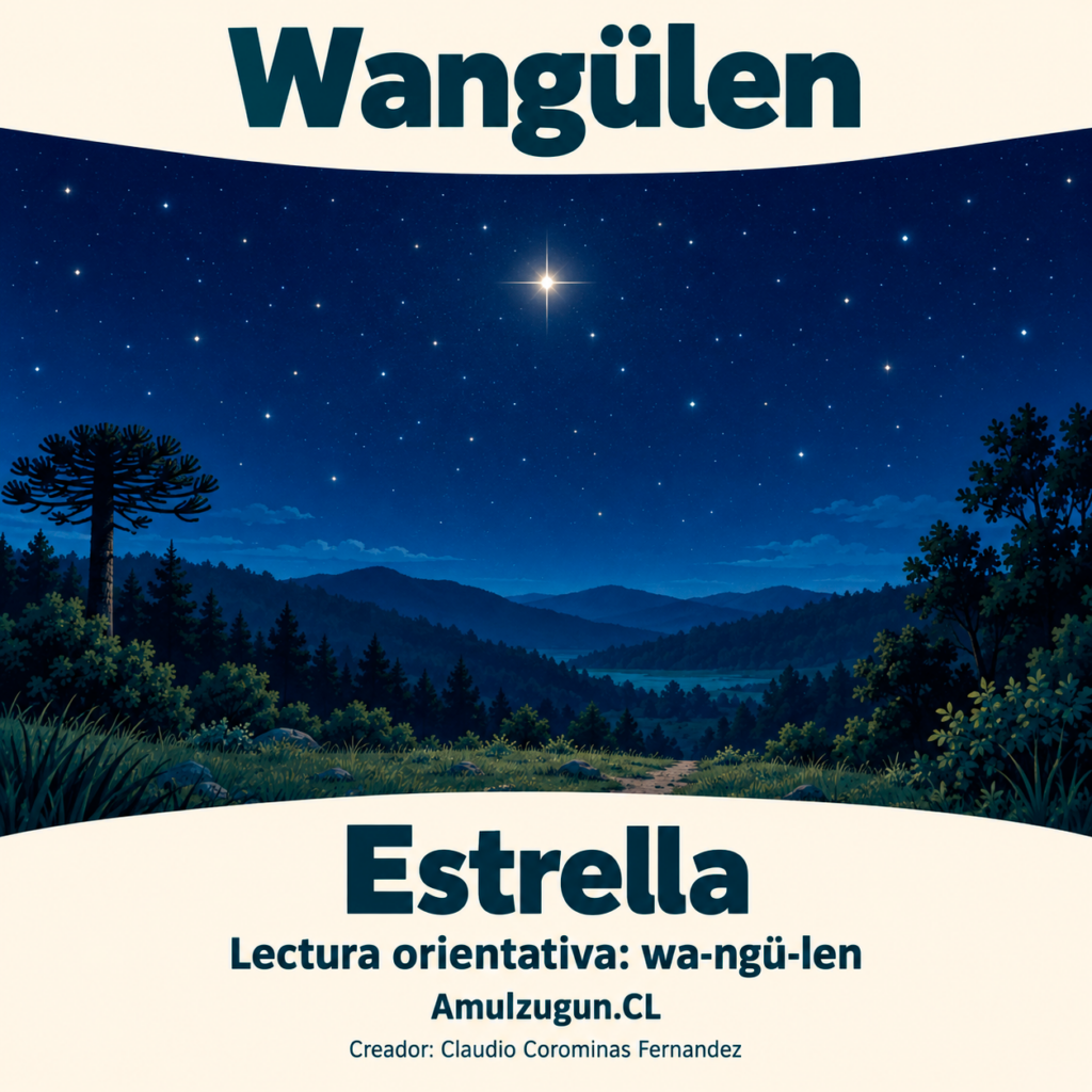 Estrella — ilustración educativa original de Amulzugun.CL