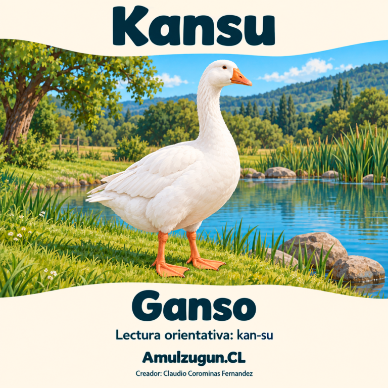 Ganso — ilustración educativa original de Amulzugun.CL