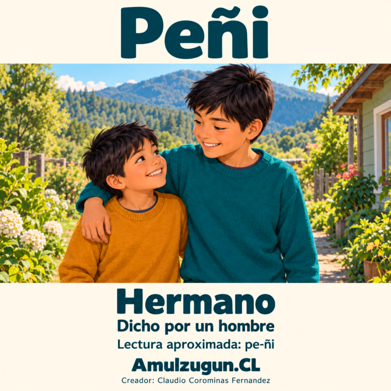 Hermano — ilustración educativa original de Amulzugun.CL