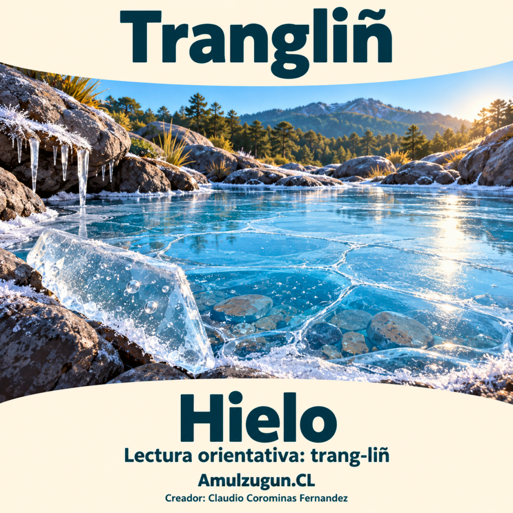 Hielo — ilustración educativa original de Amulzugun.CL