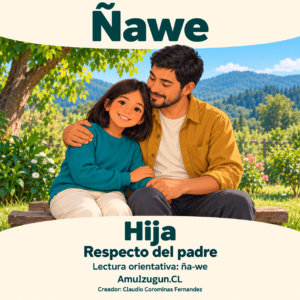 Hija — ilustración educativa original de Amulzugun.CL