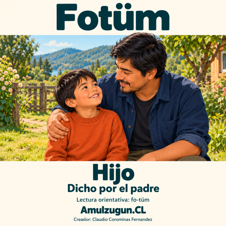 Hijo — ilustración educativa original de Amulzugun.CL