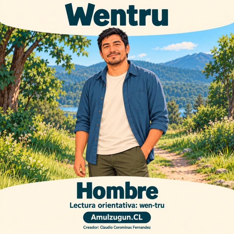Hombre — ilustración educativa original de Amulzugun.CL