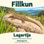 Lagartija — ilustración educativa original de Amulzugun.CL