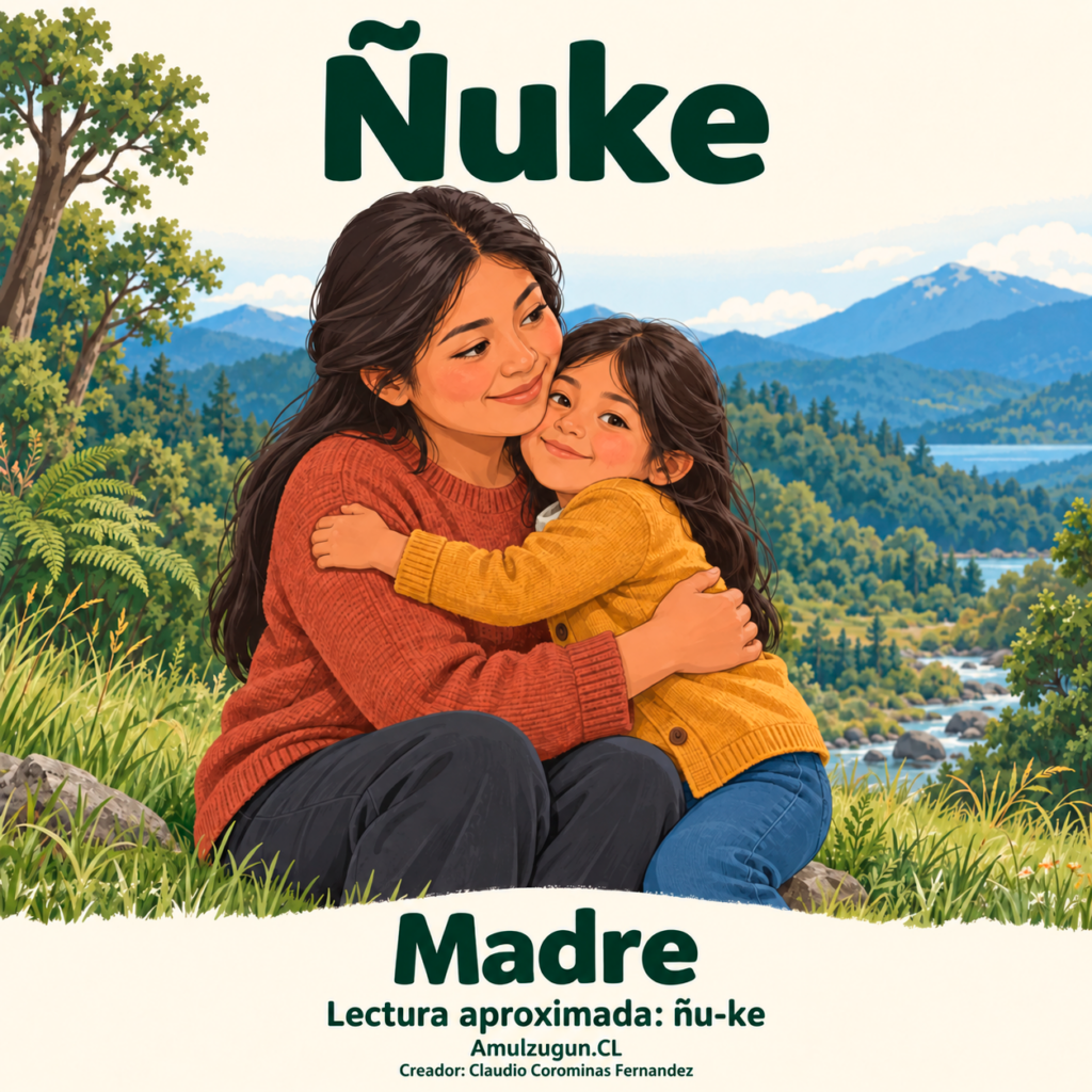 Madre — ilustración educativa original de Amulzugun.CL