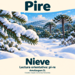 Nieve — ilustración educativa original de Amulzugun.CL