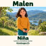 Niña — ilustración educativa original de Amulzugun.CL