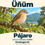 Pájaro — ilustración educativa original de Amulzugun.CL