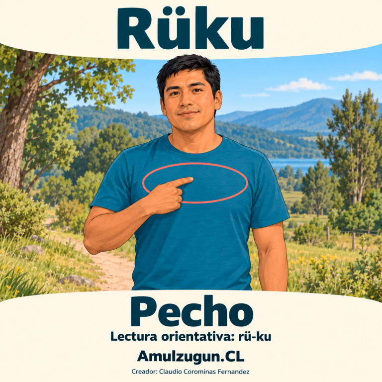 Pecho — ilustración educativa original de Amulzugun.CL