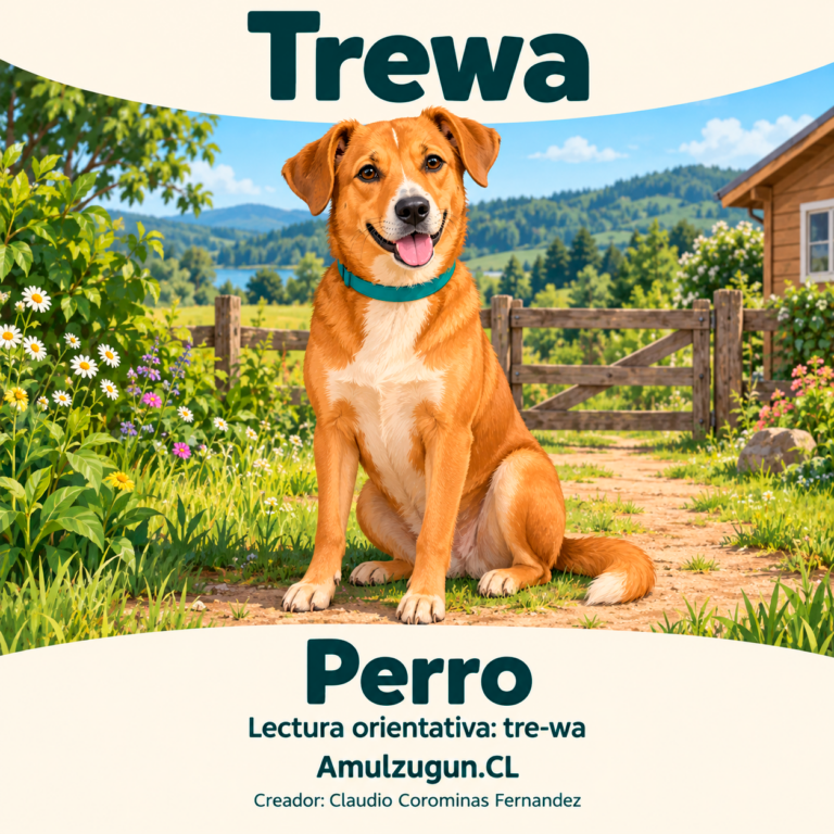 Perro — ilustración educativa original de Amulzugun.CL