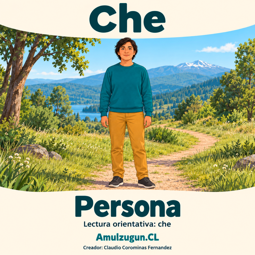 Persona — ilustración educativa original de Amulzugun.CL