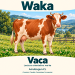 Vaca — ilustración educativa original de Amulzugun.CL