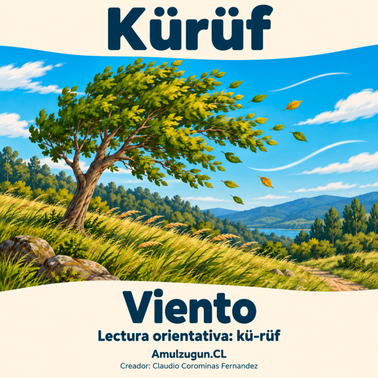 Viento — ilustración educativa original de Amulzugun.CL