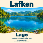 Lago — ilustración educativa original de Amulzugun.CL